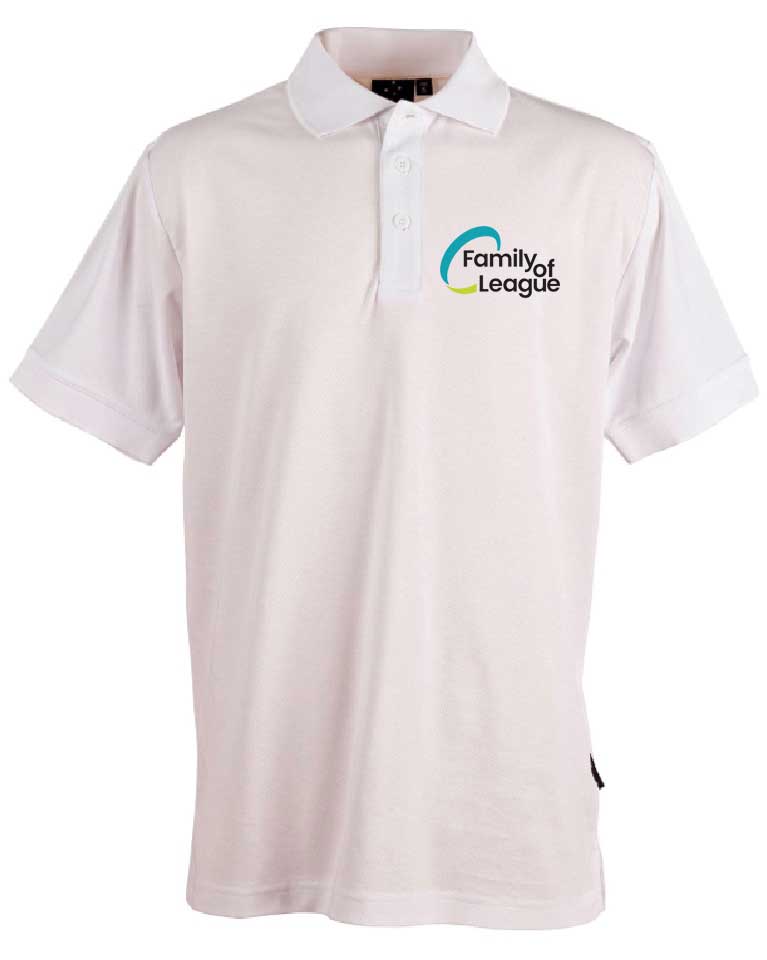 Connection Polo Mens....Embroidered Family of League Logo L/C